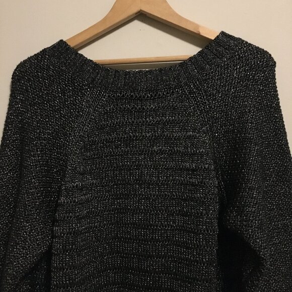 Calvin Klein Jeans Charcoal Metallic Knit Shaker Sweater - Picture 6 of 16